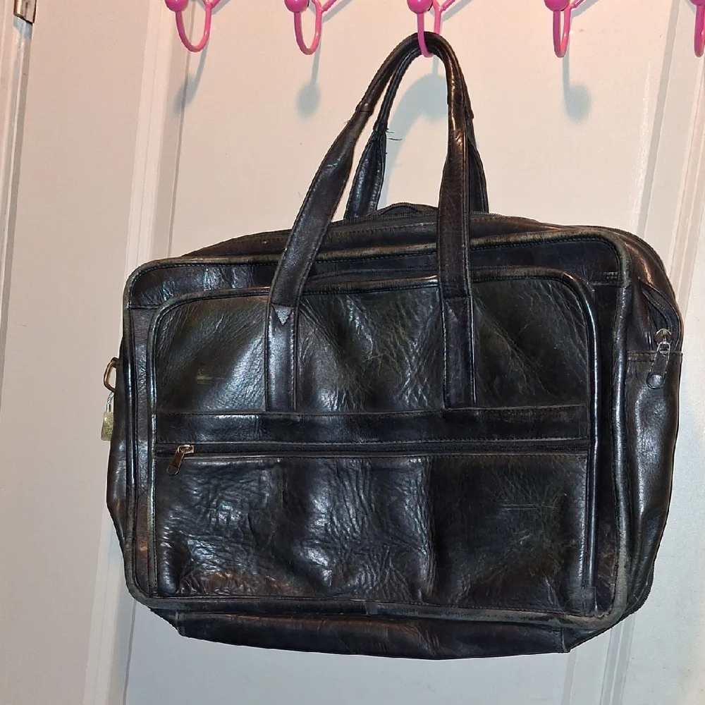 Men's Black Leather Bag